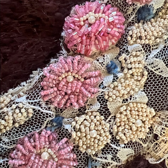 Free People Cottagecore Brown Cardigan with Floral beading and lace Embroidery - Picture 13 of 13